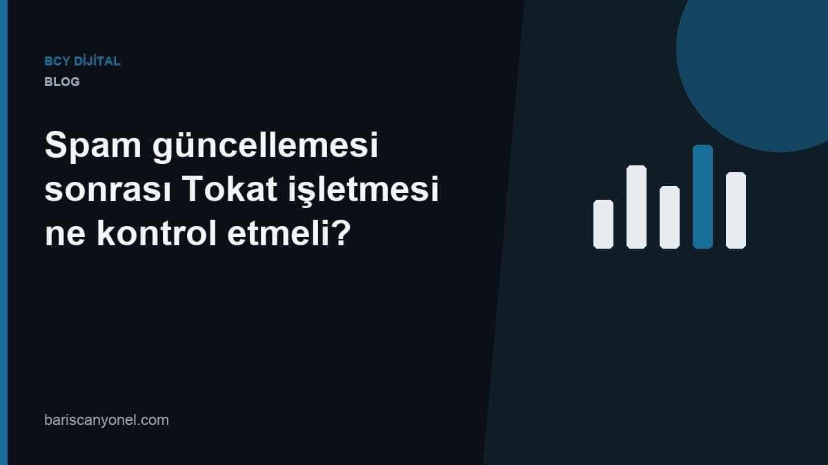 Spam güncellemesi sonrası Tokat işletmesi ne kontrol etmeli? — BCY Dijital blog kapağı